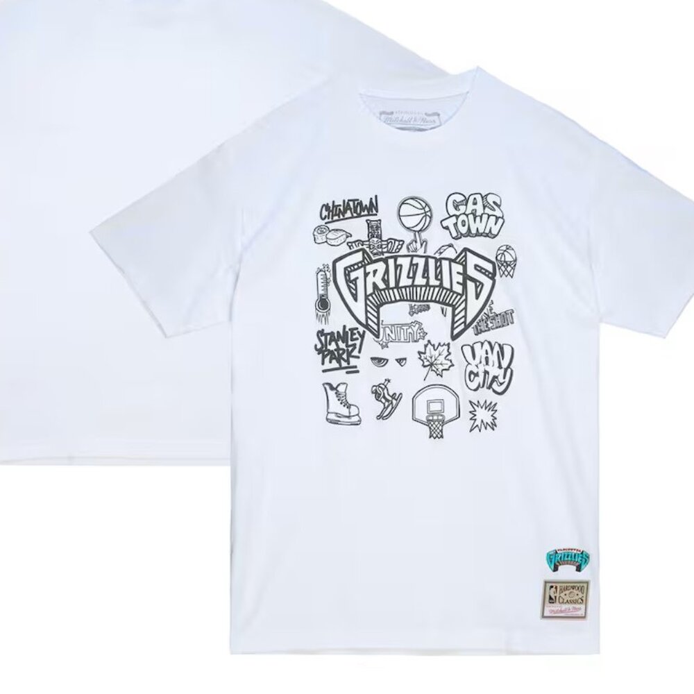 Mitchell & Ness Vancouver Grizzlies Doodle Tee NWT XL